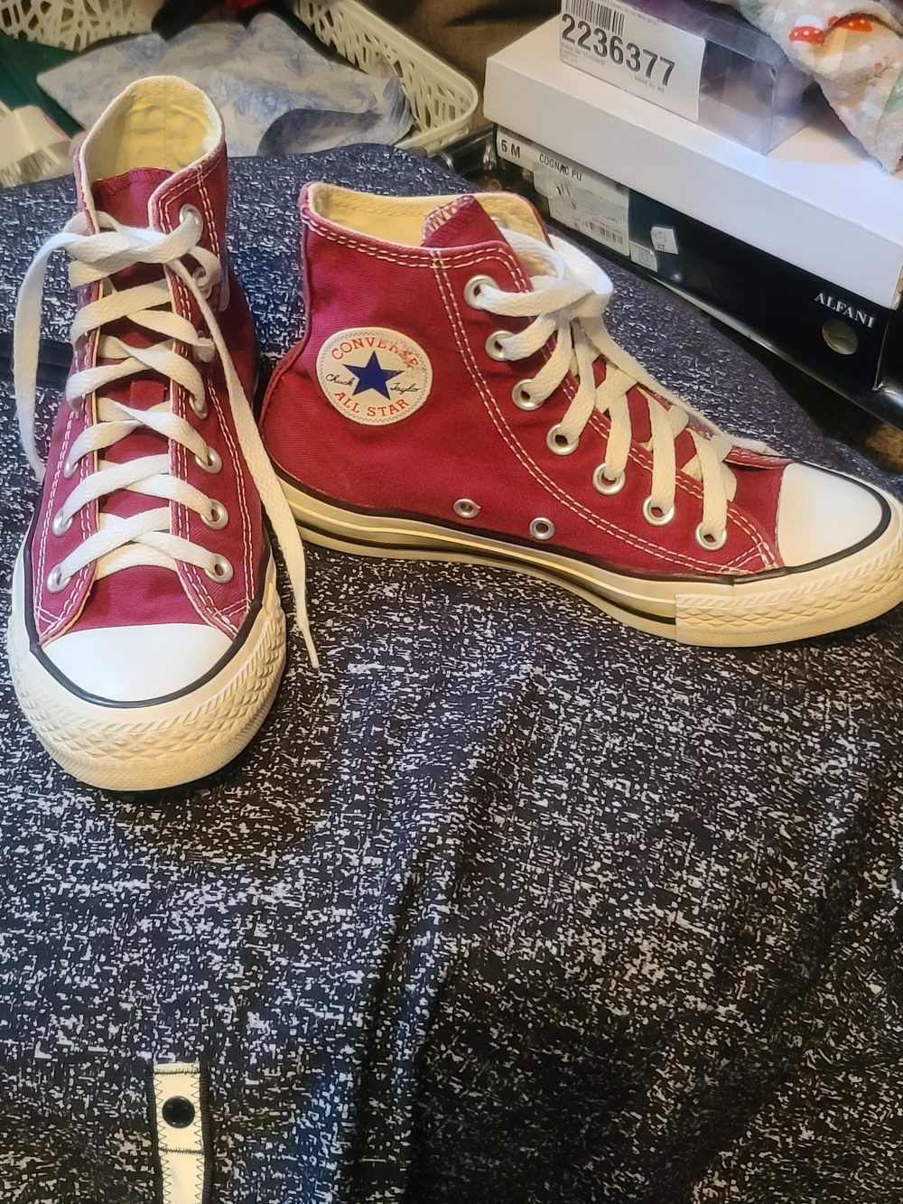 Converse Chuck Taylor All Star High Top Sneakers in Burgundy Red